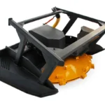 Black and yellow brush cutter with blade.