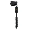 Here's a short alt tag for the image: Black hydraulic post hole digger.