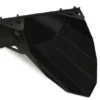 Black metal ditching bucket attachment.