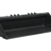 Black metal tractor bucket attachment.