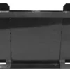 Black metal skid steer backhoe blade.