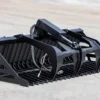 Here's an alt tag for the image: Black grapple bucket for excavator.
