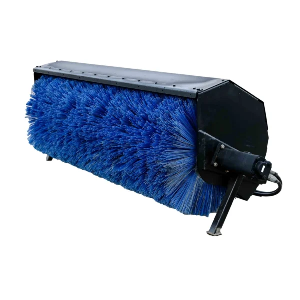 Blue industrial street sweeper brush.