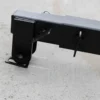 Here's an alt tag for the image: Black metal trailer jack stand detail.